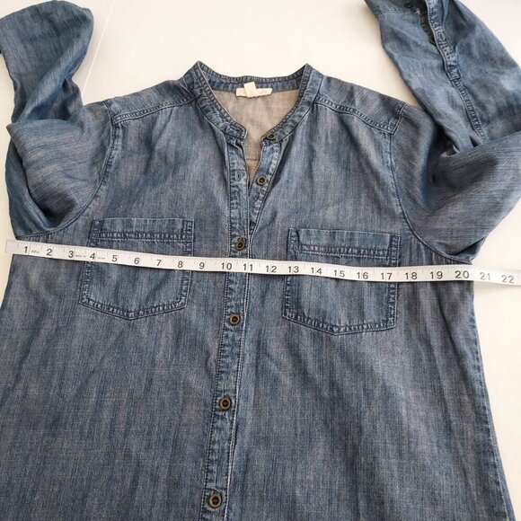 Eileen Fisher Long Sleeve Shirt Dress Size Medium - Picture 5 of 7